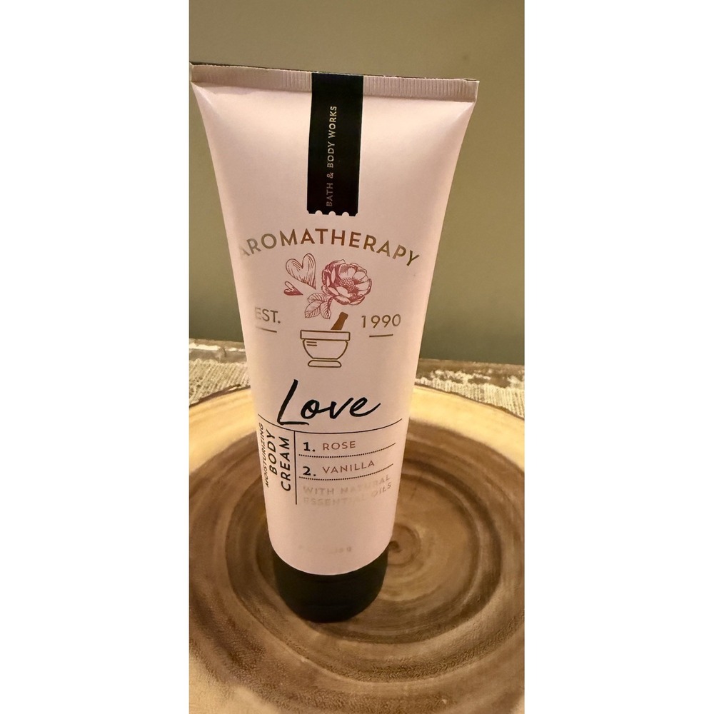 Bath & Body Works Aromatherapy ROSE VANILLA LOVE Body Cream 8 oz RARE HTF